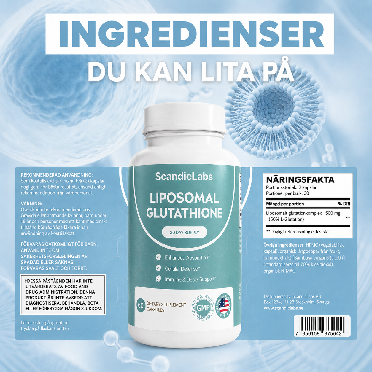 Scandic Labs – Liposomalt glutation